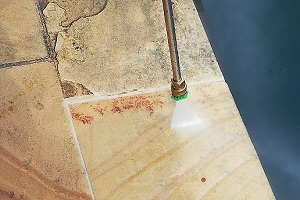 Pressure cleaning sandstone paver geelong