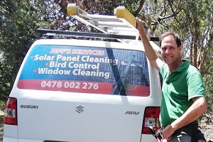 Professional Window Cleaner with car Geelong